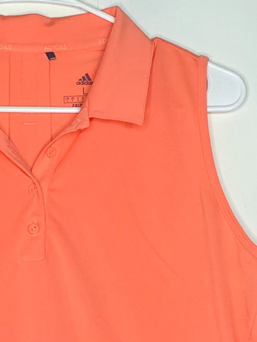 Adidas Primegreen Coral Sleeveless Golf Polo Women L Athleisure Activewear - Picture 4 of 9